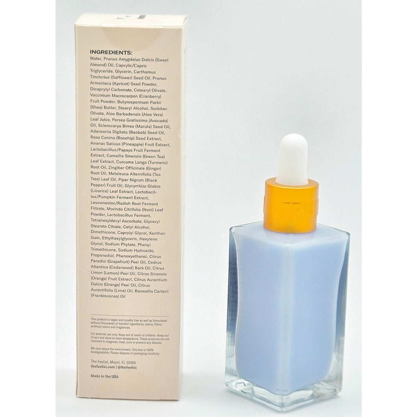 Truly Glass Skin Facial Serum 1.7oz/ THE FEELIST Juice Shot Smoothing Polish 2.5