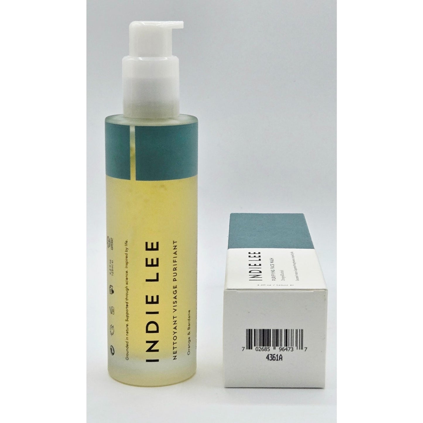 INDIE LEE Purifying Face Wash ~ 4.2 fl oz/ 125 ml Orange & Burdock ~ New in Box