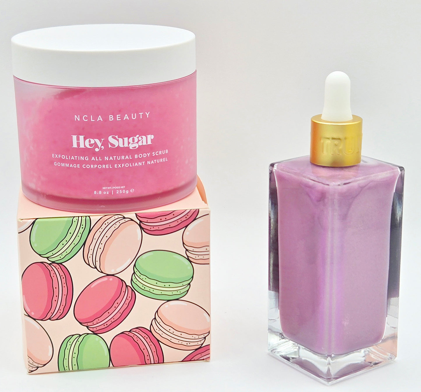 NCLA Beauty Hey Sugar Body Scrub 8.8 oz + Truly Moonicorn Body Serum 3.1 fl oz Duo