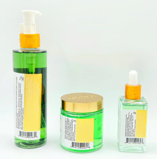 Truly Phyto-Boost Cleanser 8 fl oz, Repair Serum 1.7 fl oz & Overnight Concentrate 4 oz Set