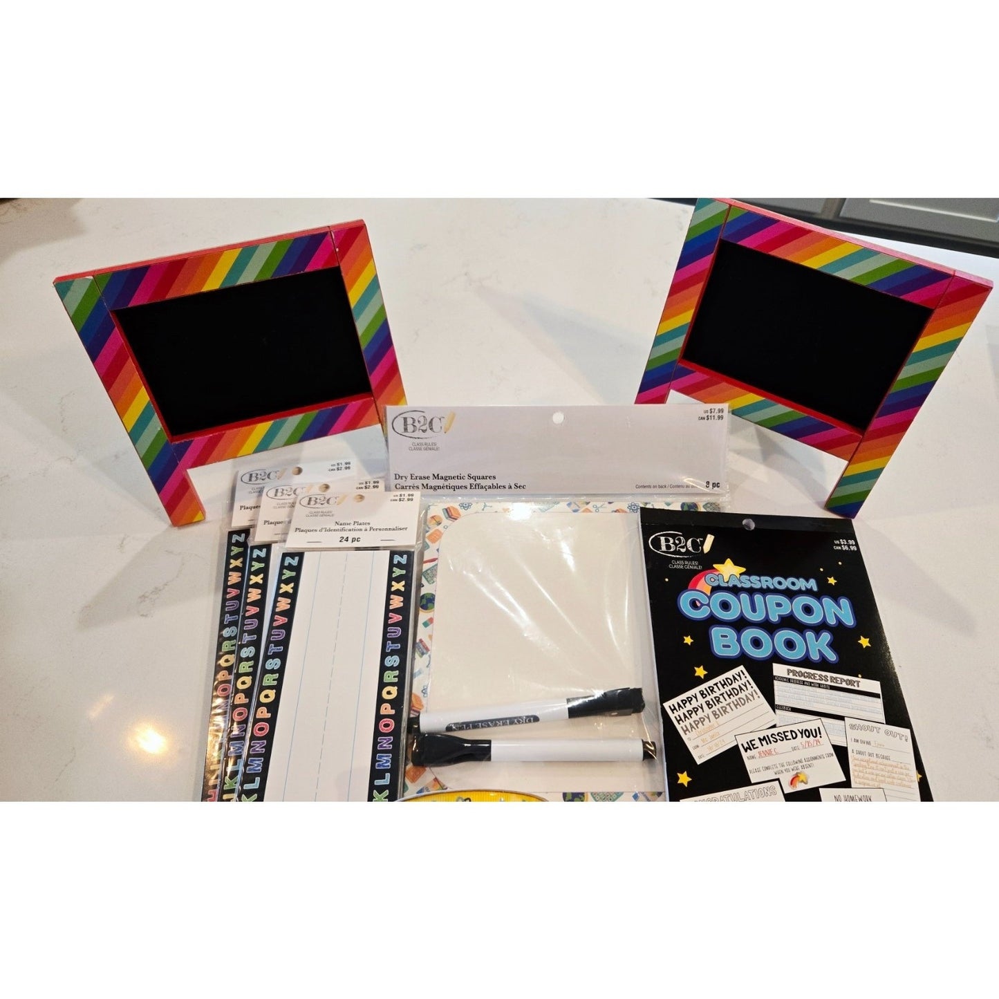 Teacher Classroom Decorations, Stickers, Writing Pads, B-Day Board