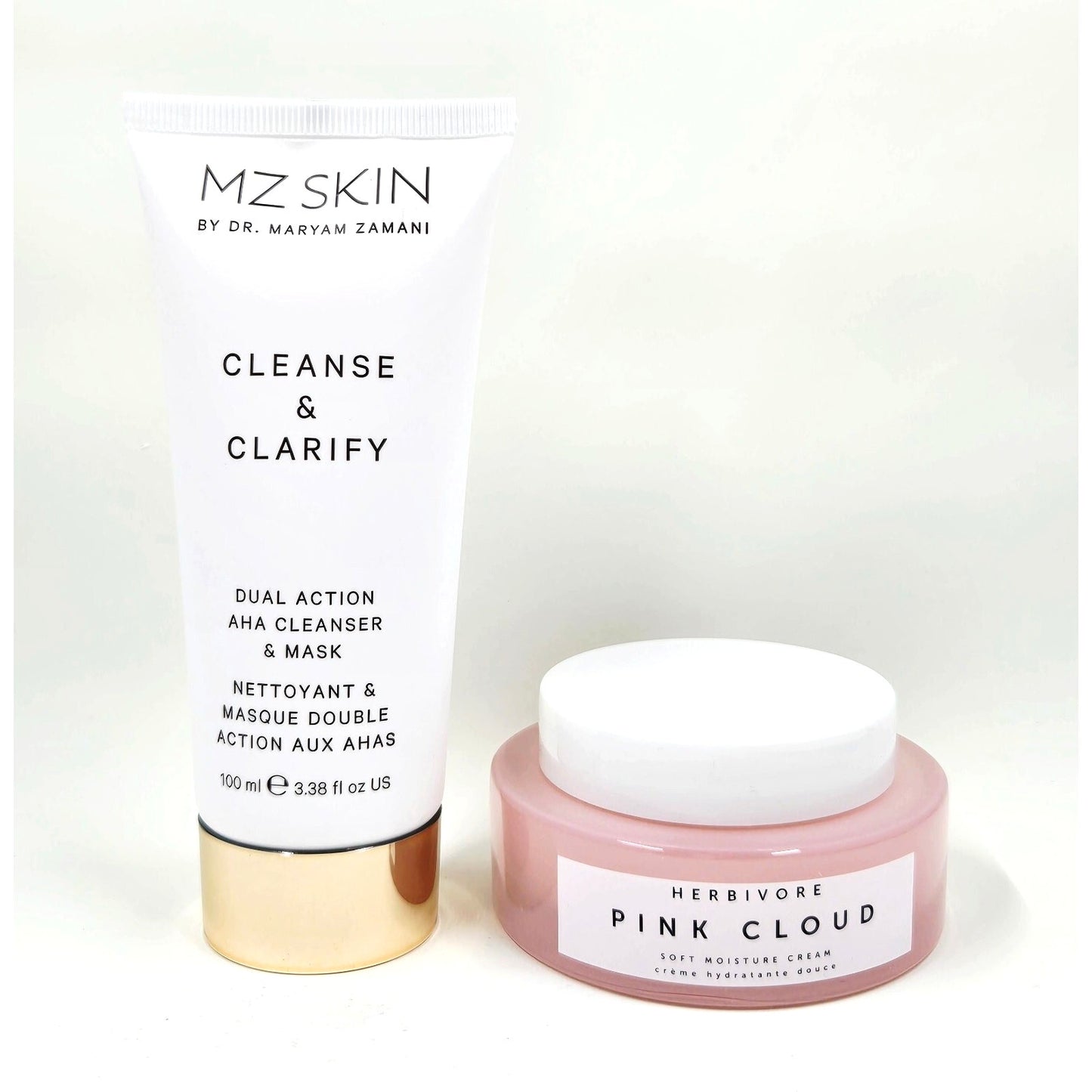 Mz Skin Cleanse & Clarify AHA Dual Action + Herbivore Pink Cloud Moisture Cream