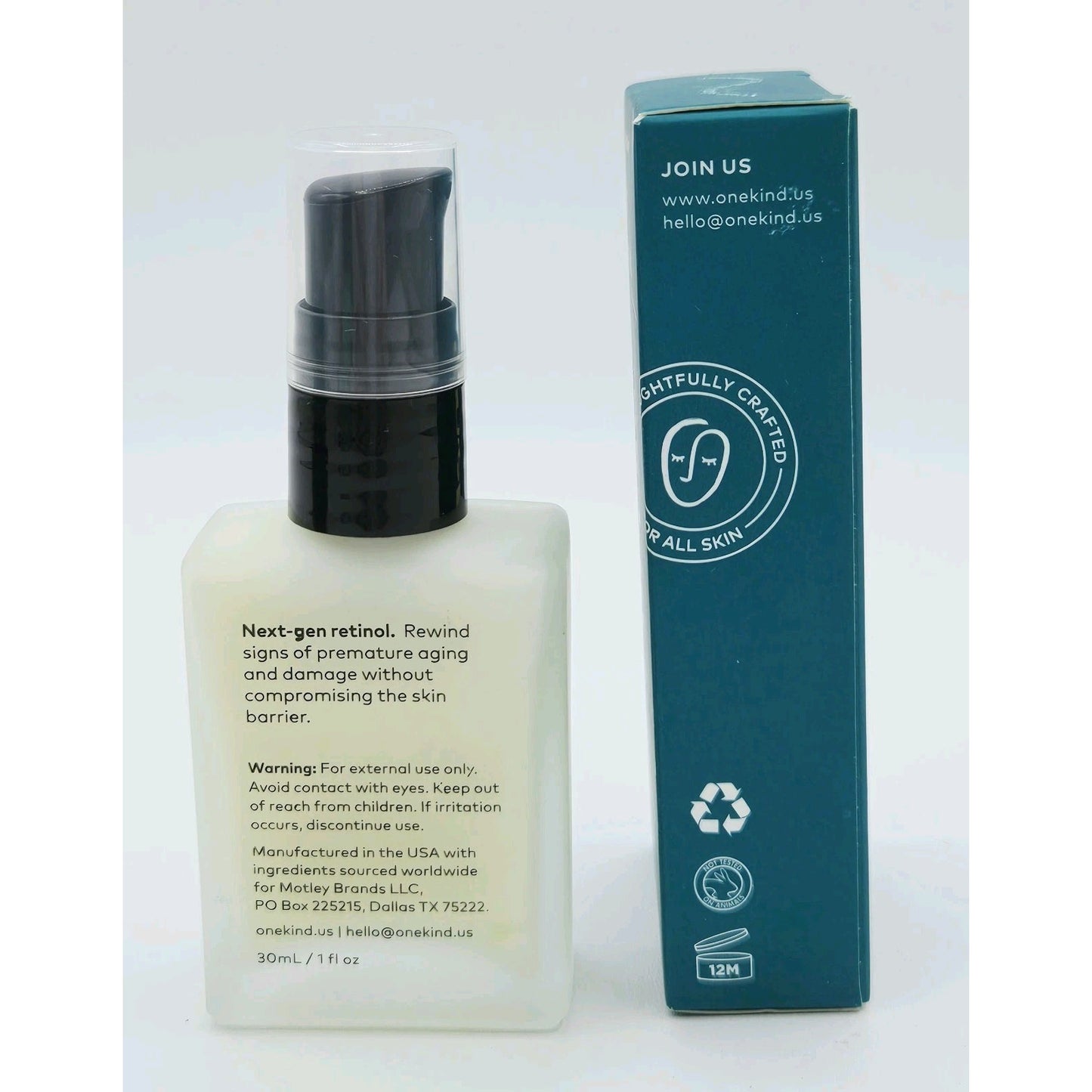 OneKind Retinol Reinvented Radical Repair 1oz/30ml- Firms, Smooths, Plumps - NIB