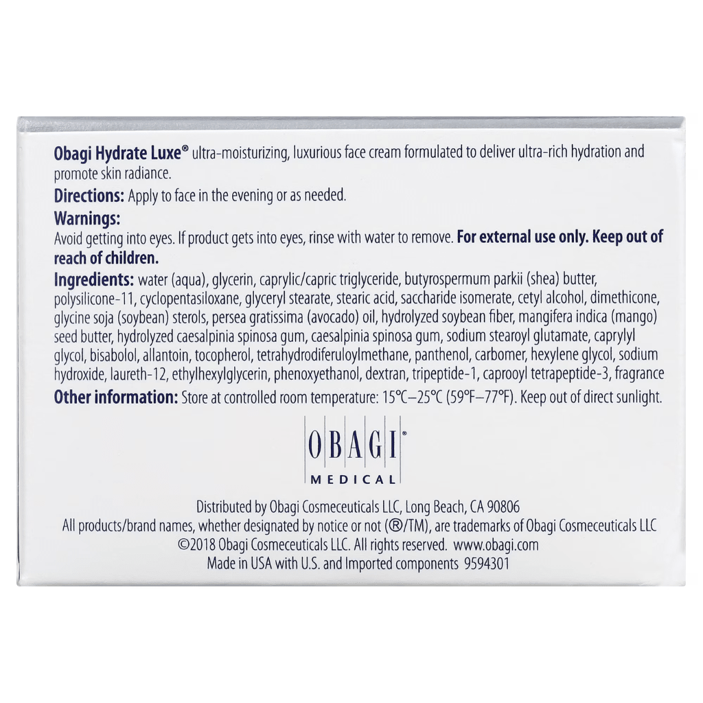 Obagi Hydrate Luxe Moisture-Rich Cream 1.7 oz / 48 g