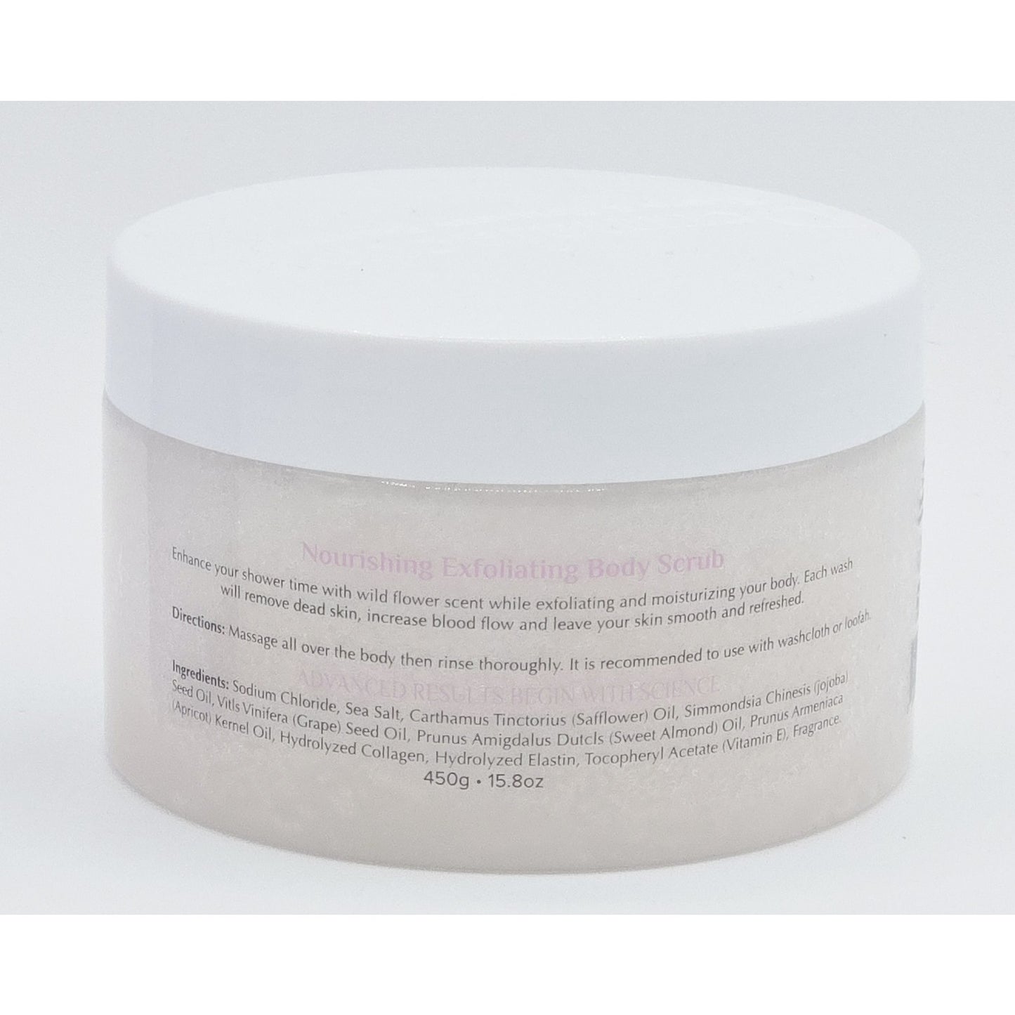 Dermalactives Wild Flower Body Scrub 15.8 oz + Pink Sky Refresh Body Oil 8.11 oz