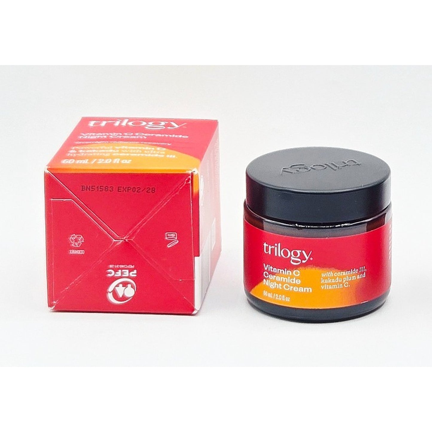 2 Pack Trilogy Vitamin C Ceramide Night Cream 2 oz/ 60ml NIB