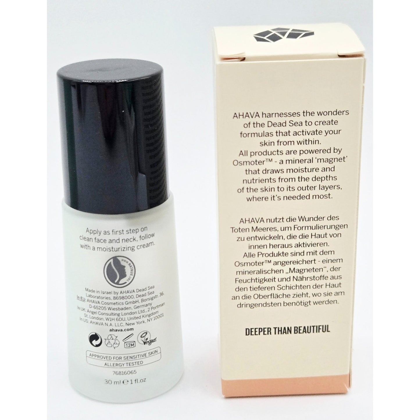 AHAVA Dead Sea Plant Dry Oil Body Mist~ 3.4 oz + Revitalizing Serum Moisture 1oz