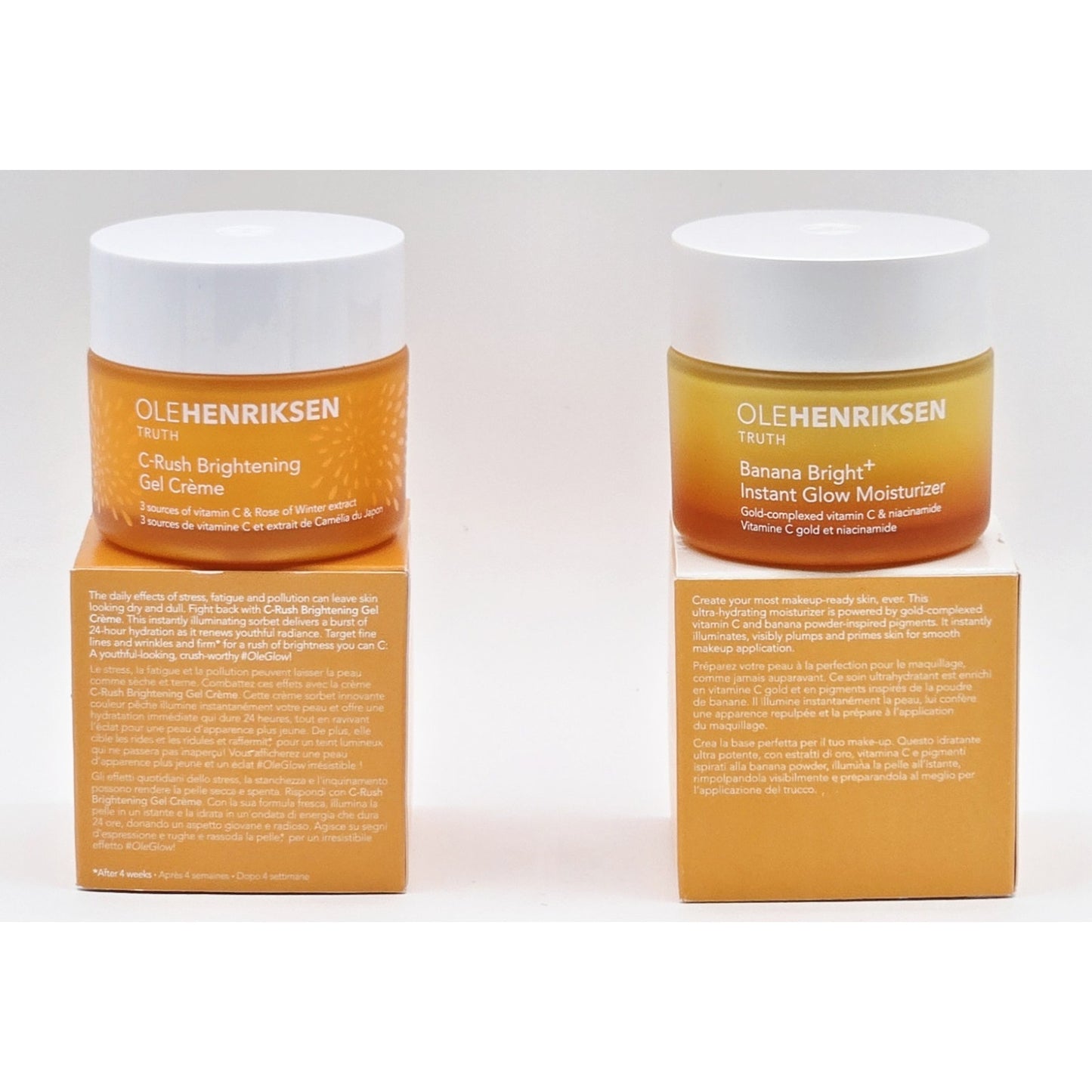 Olehenriksen Brighten- C Rush Gel Creme & Banana Instant Glow Moisture 1.7 oz Ea