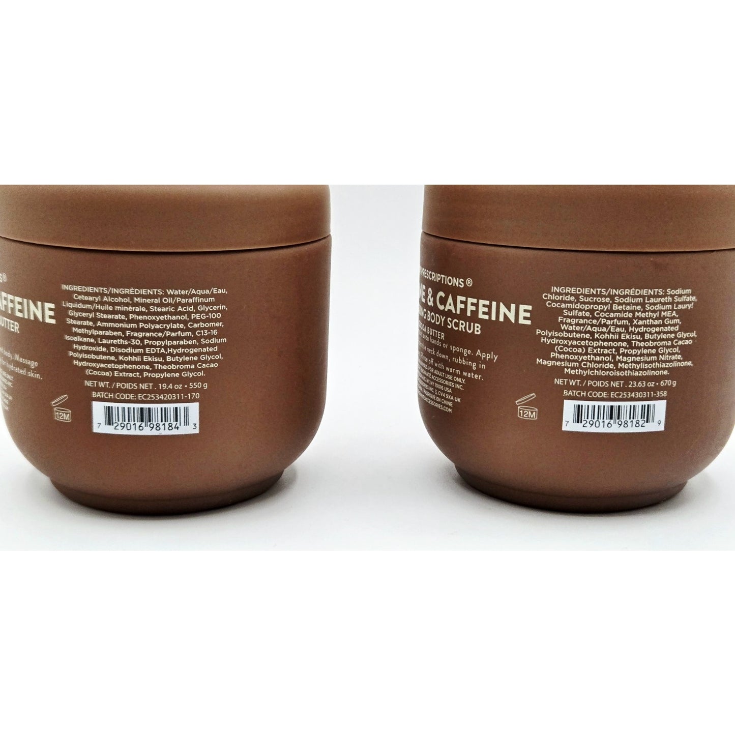 Body Prescriptions Squalane & Caffeine Energizing Body Butter & Scrub Set