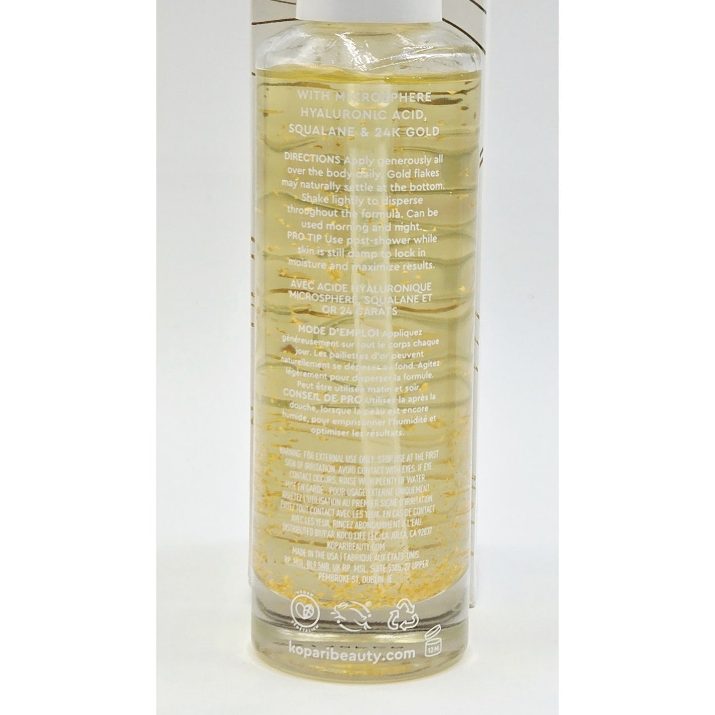 Kopari Tahitian Vanilla Hydrating Body Wash 8 oz + Golden Aura Body Oil 3.3 oz