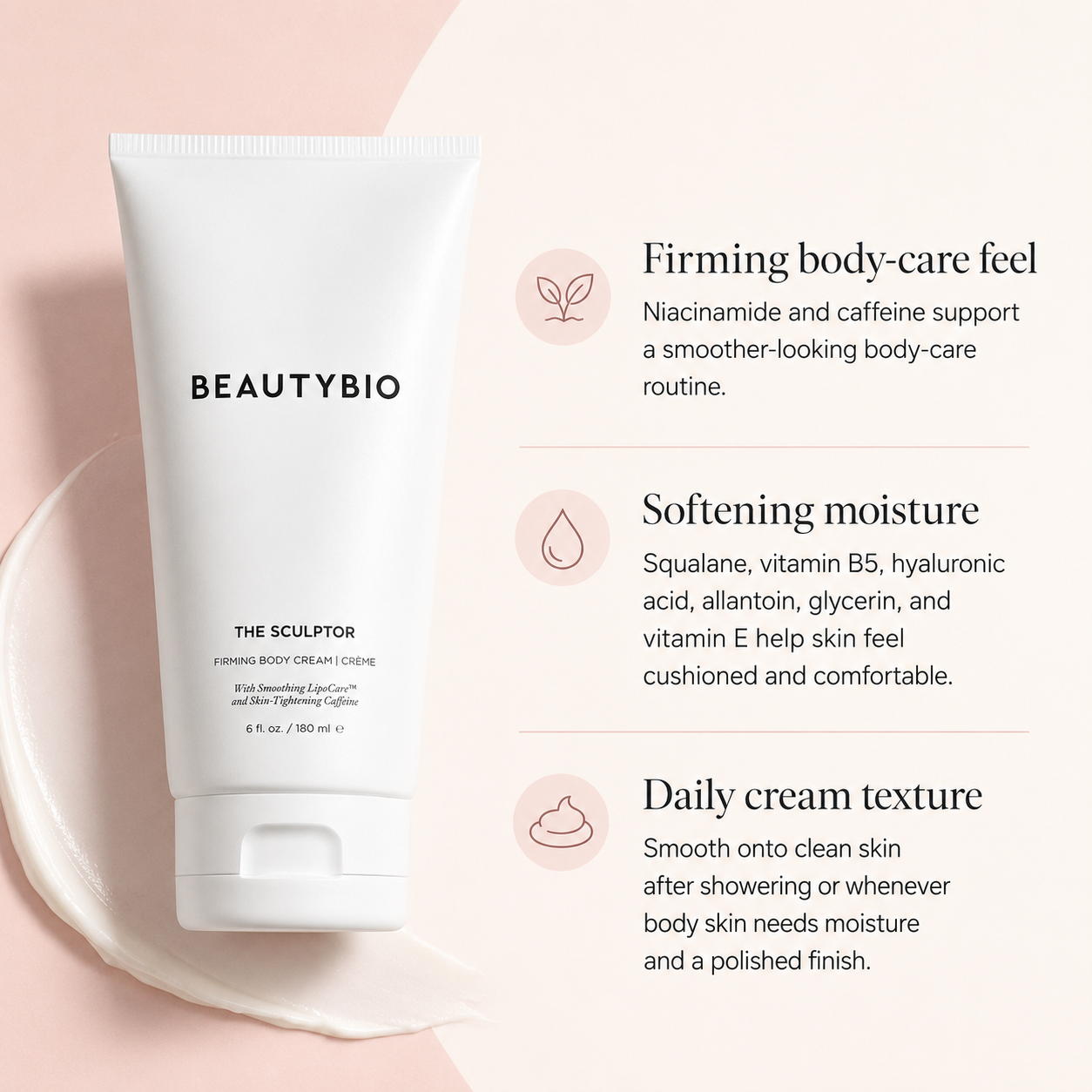BeautyBio The Sculptor Firming Body Cream 6 fl oz