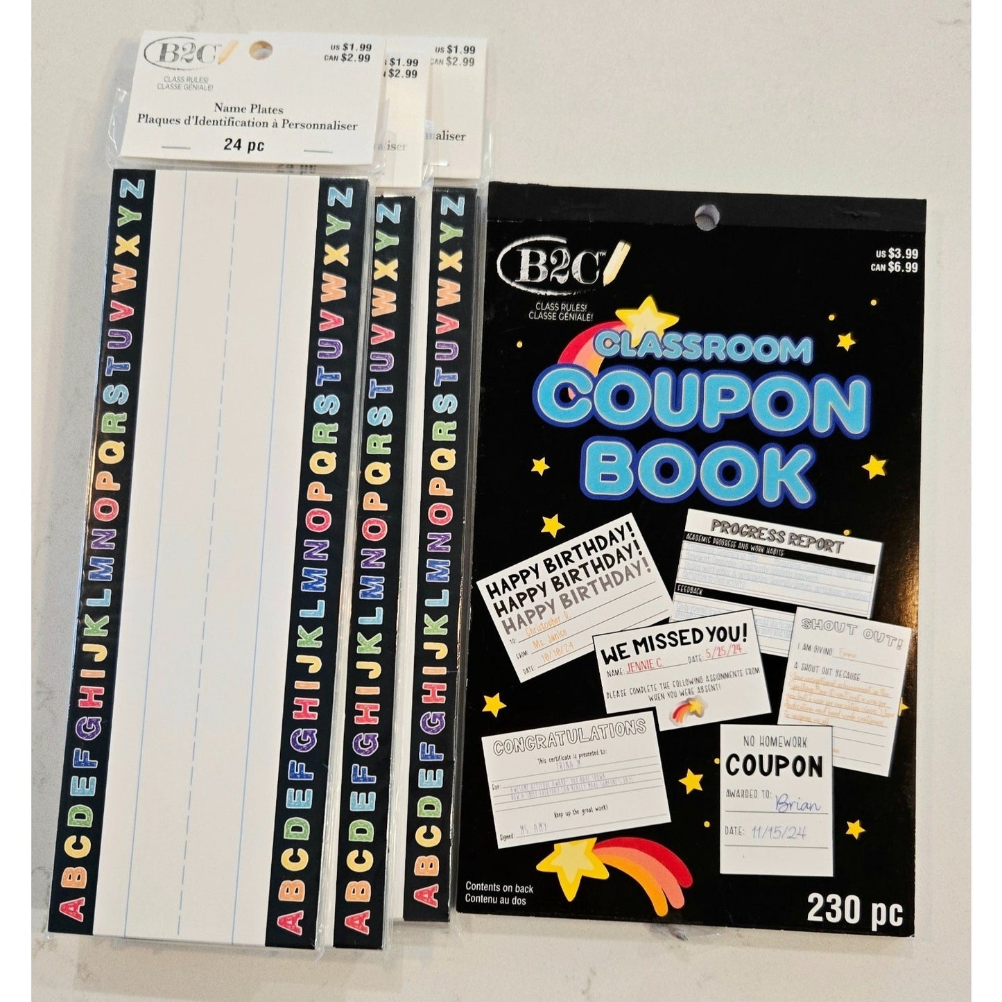 Teacher Classroom Decorations, Stickers, Writing Pads, B-Day Board