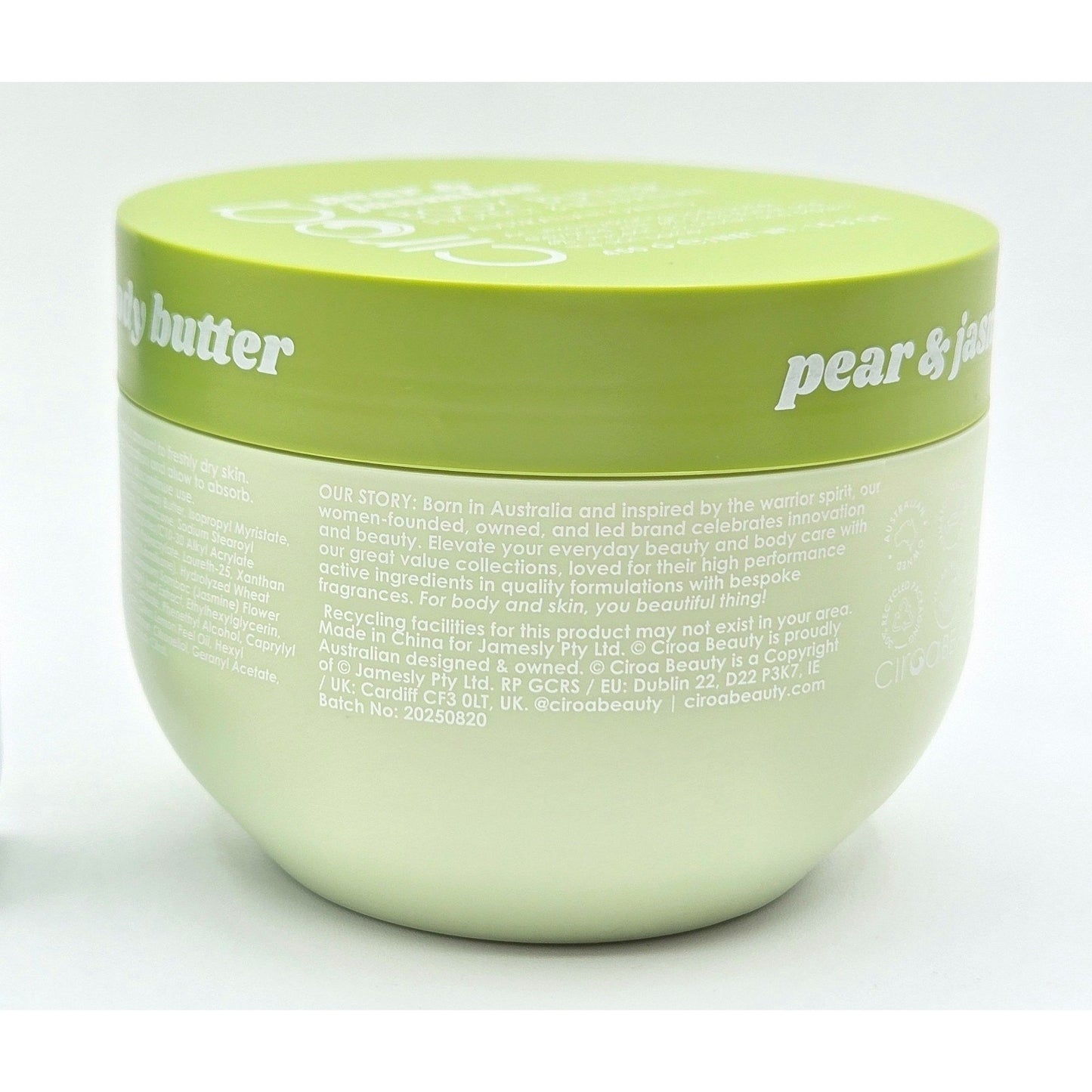 Ellen Tracy Sparkling Pear EDP 3.4 oz & Ciroa Pear Protecting Body Butter 15.8oz