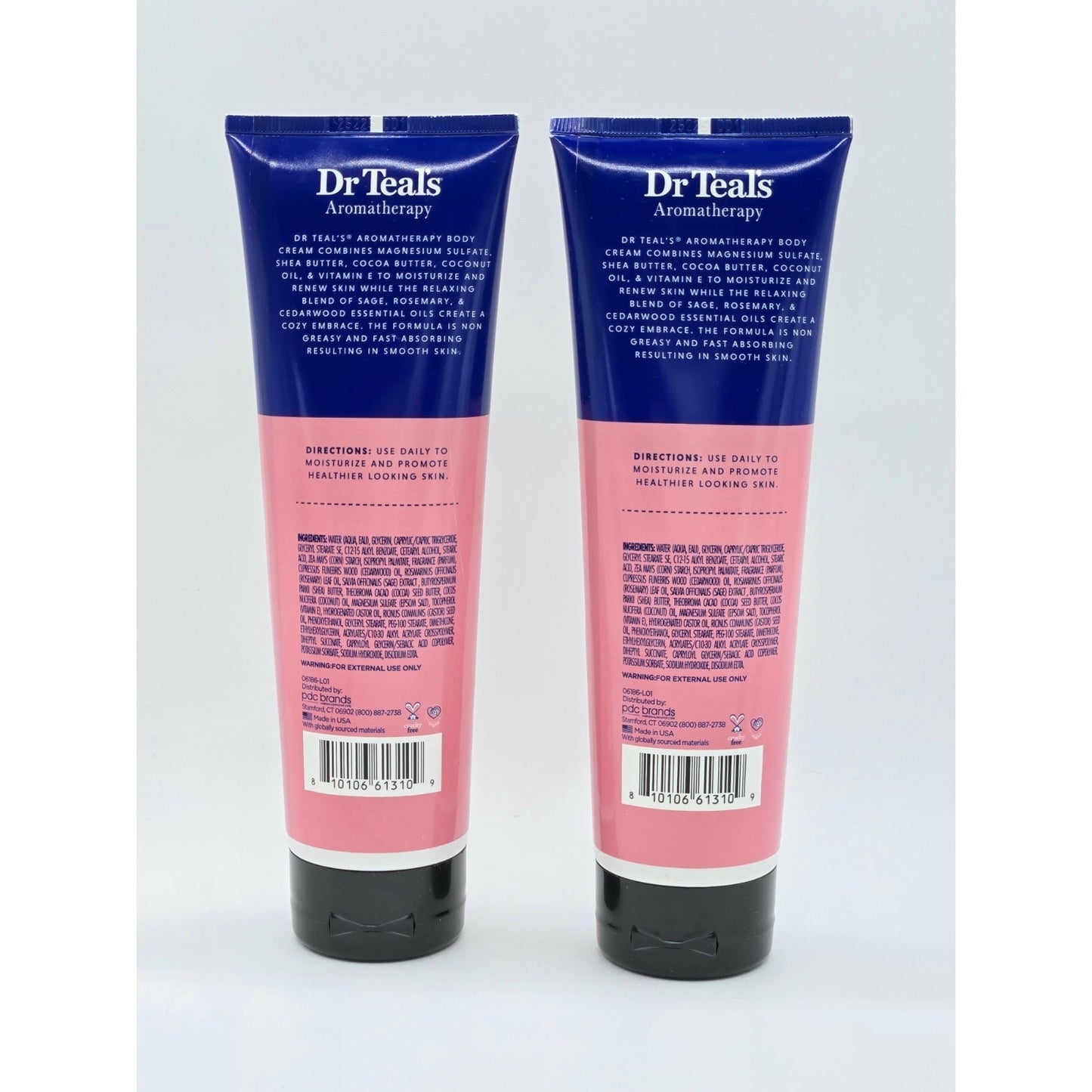 2x- Dr. Teal’s Aromatherapy Comfort Body Cream 8 oz. ea. - Sage, Rosemary - NEW