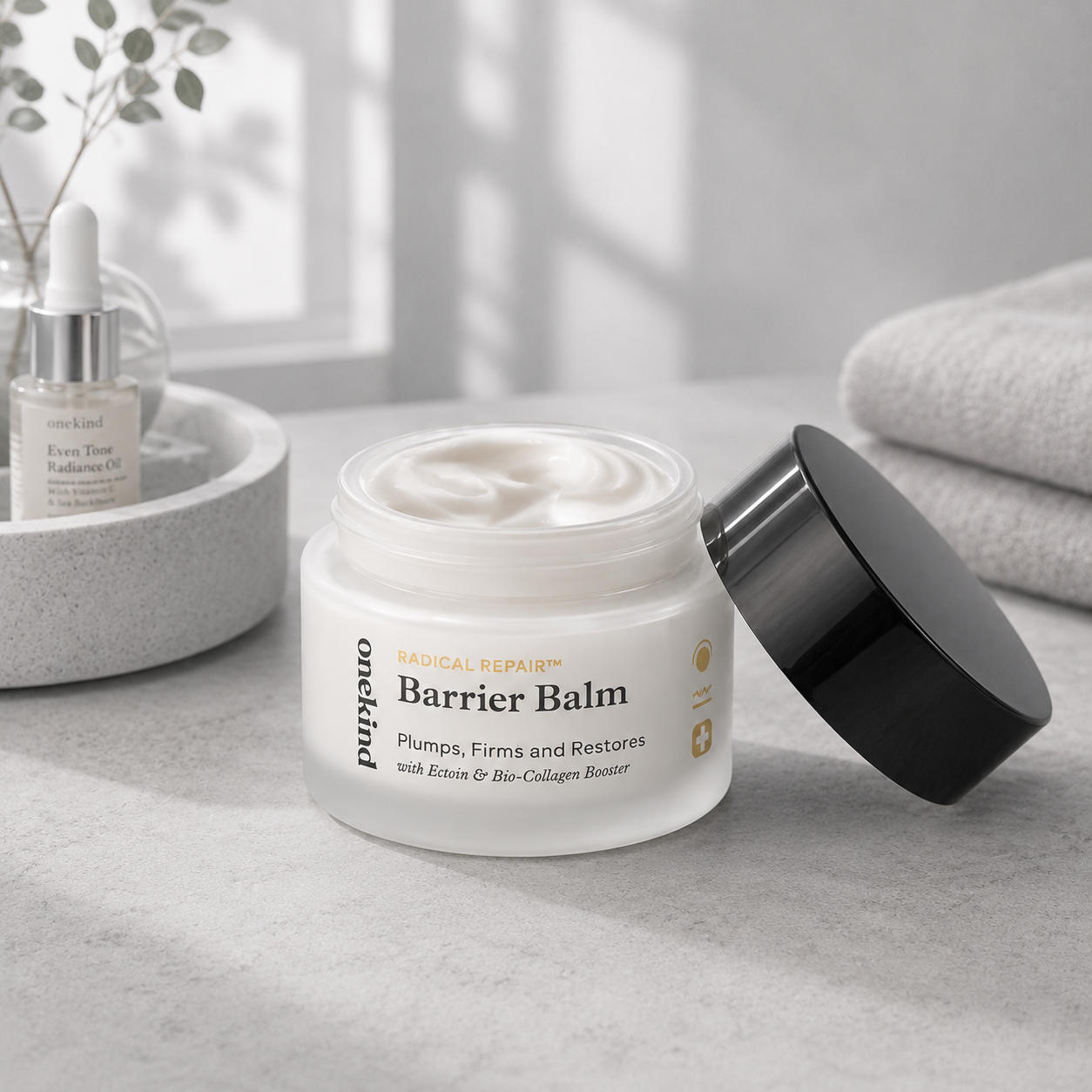 onekind Cleanse, Tone & Barrier Balm 3-Piece Skincare Set