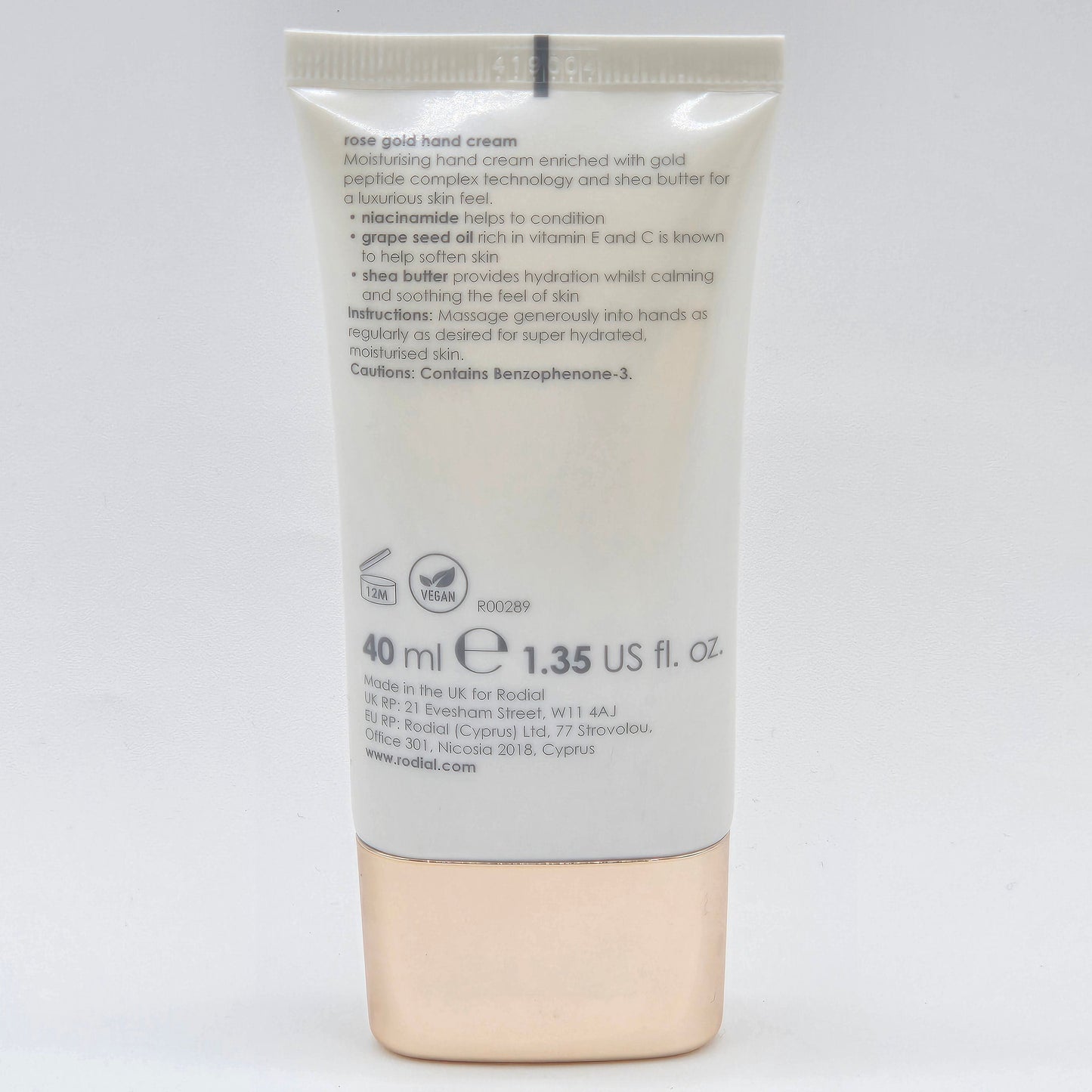 Rodial Rose Gold Hand & Lip Edit - Hand Cream - 1.35 fl oz/ Lip Gloss 0.33 fl oz
