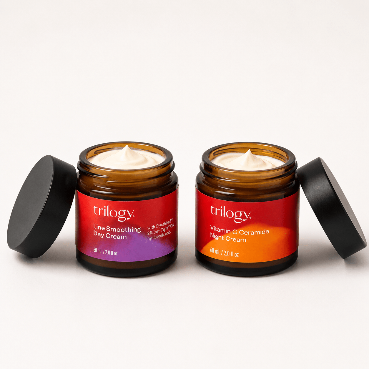 Trilogy Line Smoothing Day Cream + Vitamin C Ceramide Night Cream Duo 2 x 60 mL / 2 fl oz each
