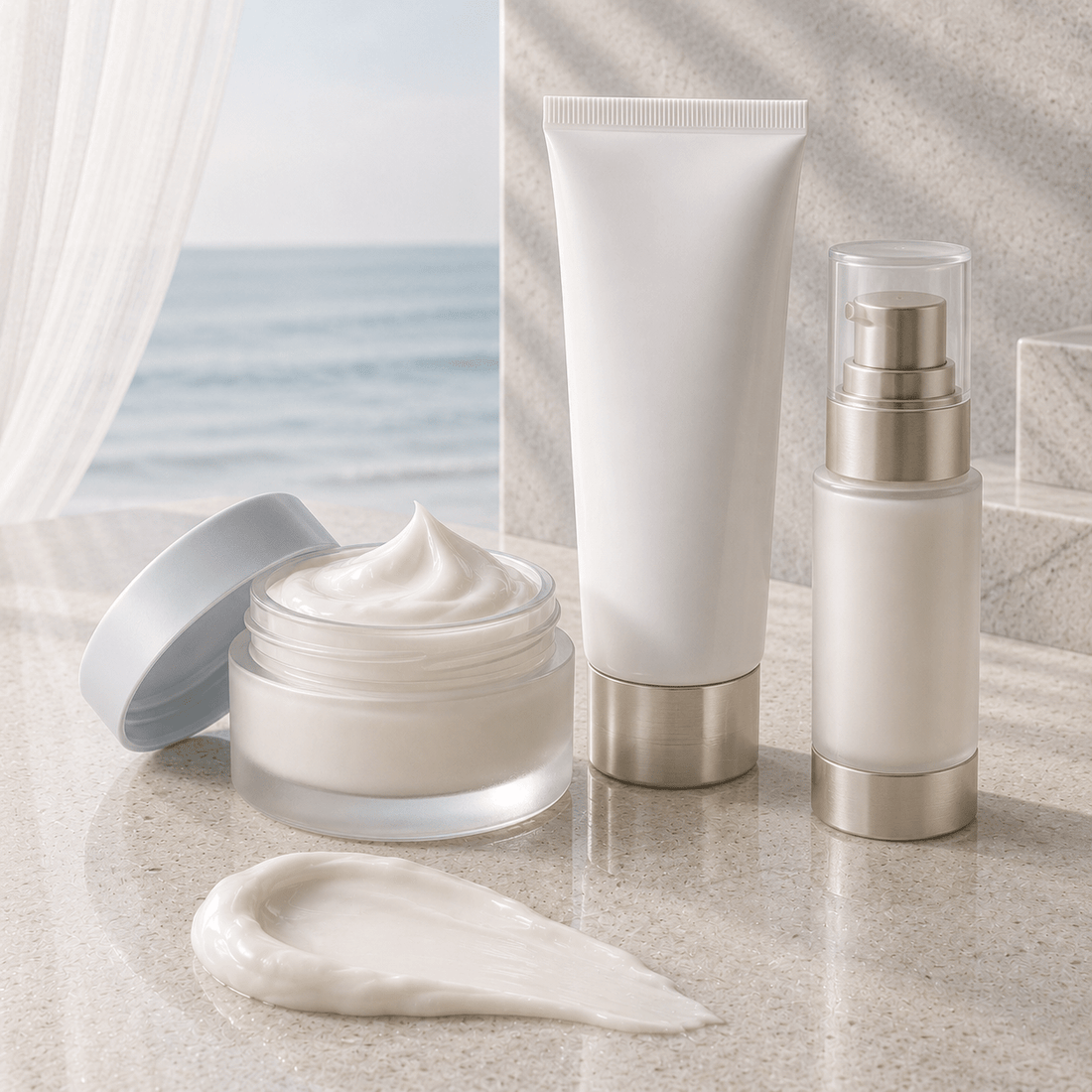 Sunscreen and barrier-supporting moisturizers for cooler-weather skincare