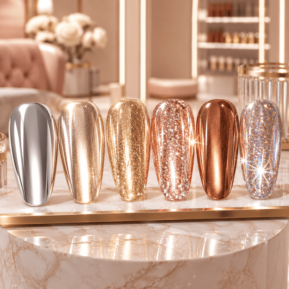 Glitter, Chrome & Metallics