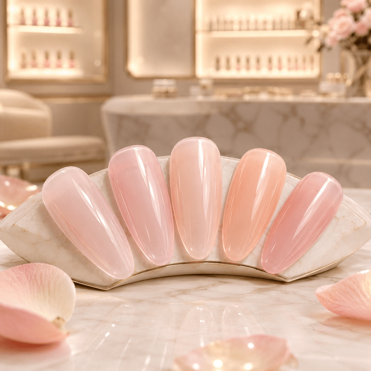 Soft Pinks & Peachy Sheers