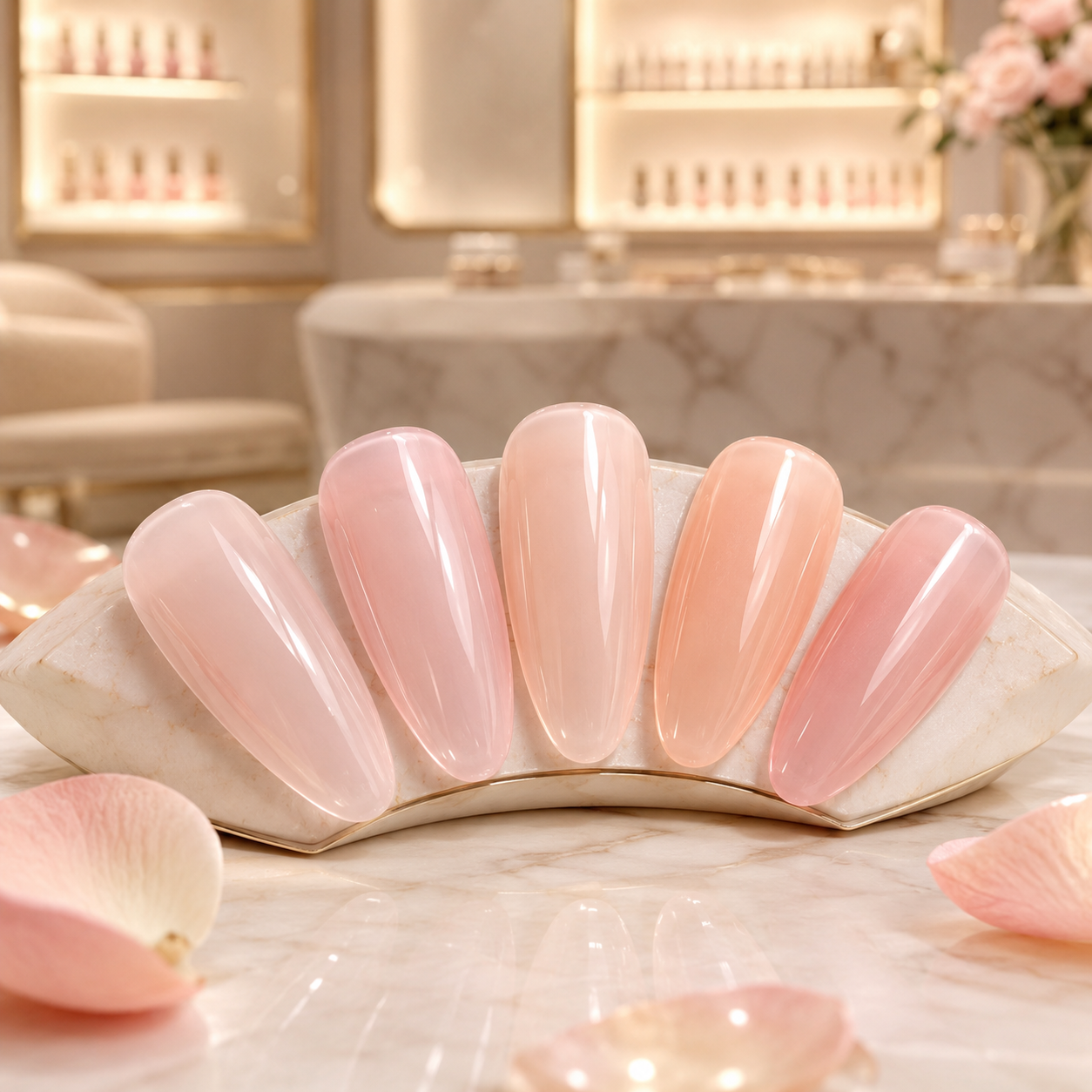 Soft Pinks & Peachy Sheers