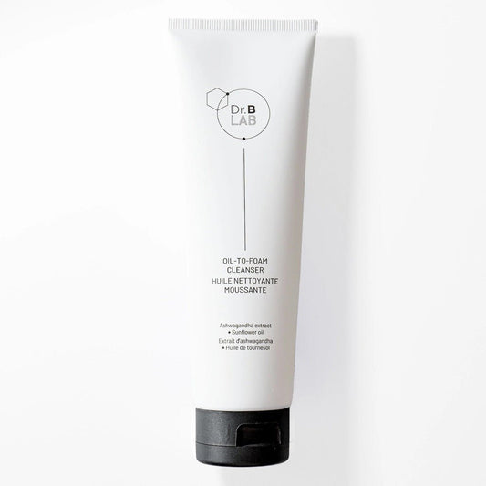 Dr. B Lab Oil-to-Foam Cleanser 4.2 fl oz tube on white background