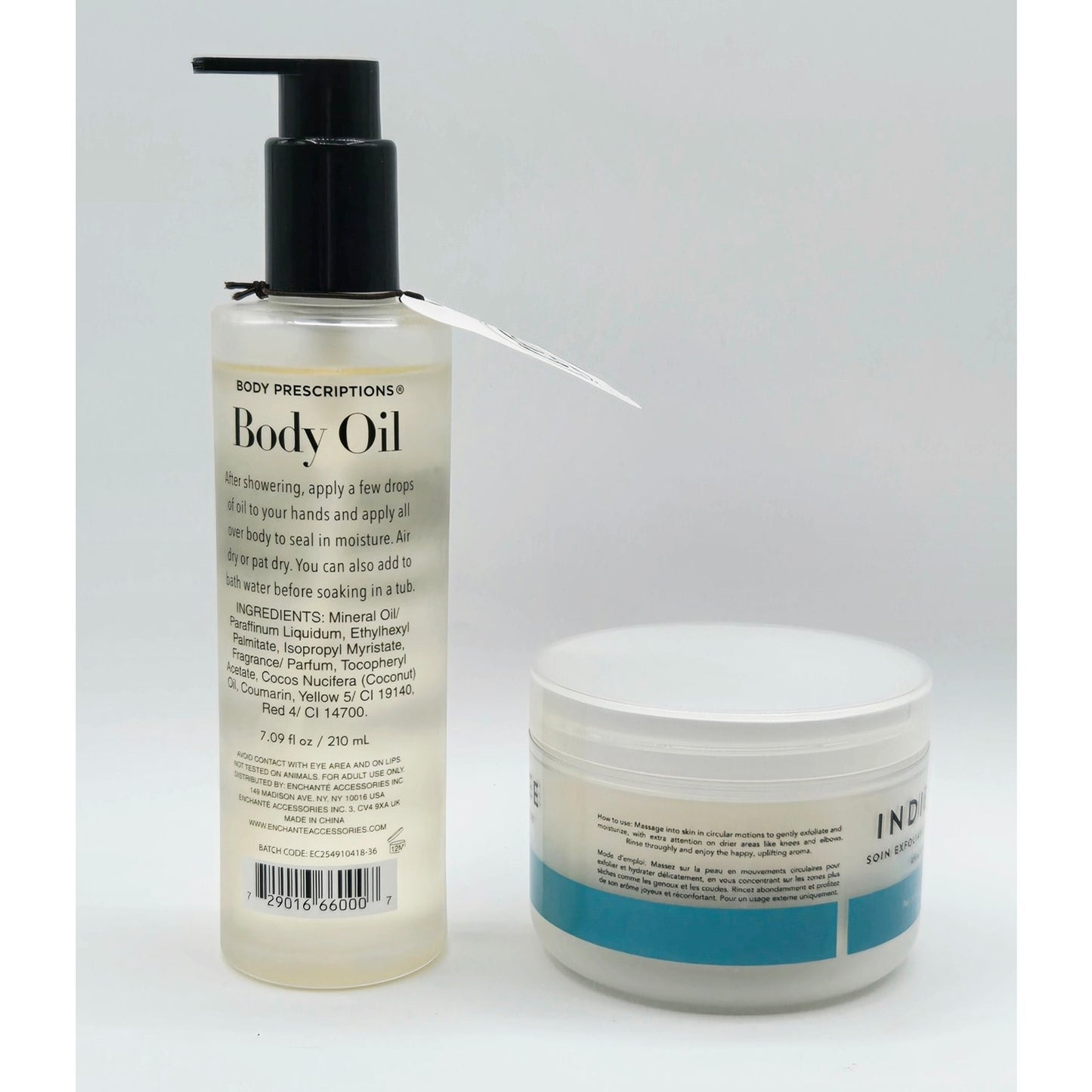 INDIE LEE Coconut Citrus Scrub 8oz w/ Body Prescriptions Coconut Infused Oil 7oz