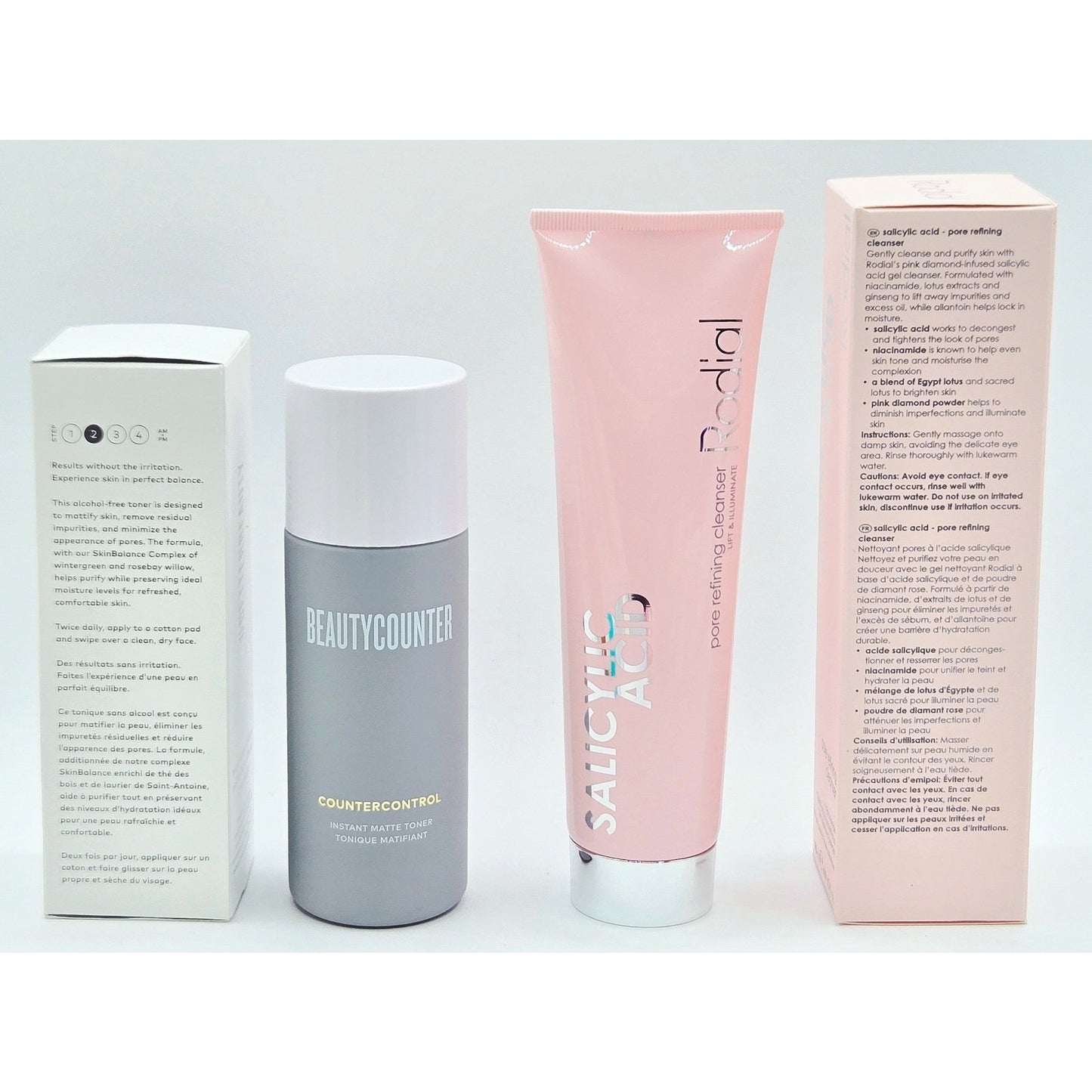 BEAUTYCOUNTER Control Instant Matte Toner 5oz/ Rodial Pore Refining Cleanser 5oz