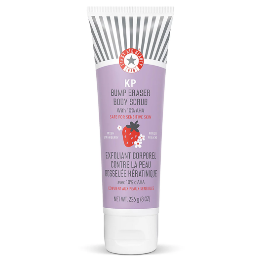 First Aid Beauty KP Bump Eraser Body Scrub 10% AHA Fresh Strawberry 8 oz