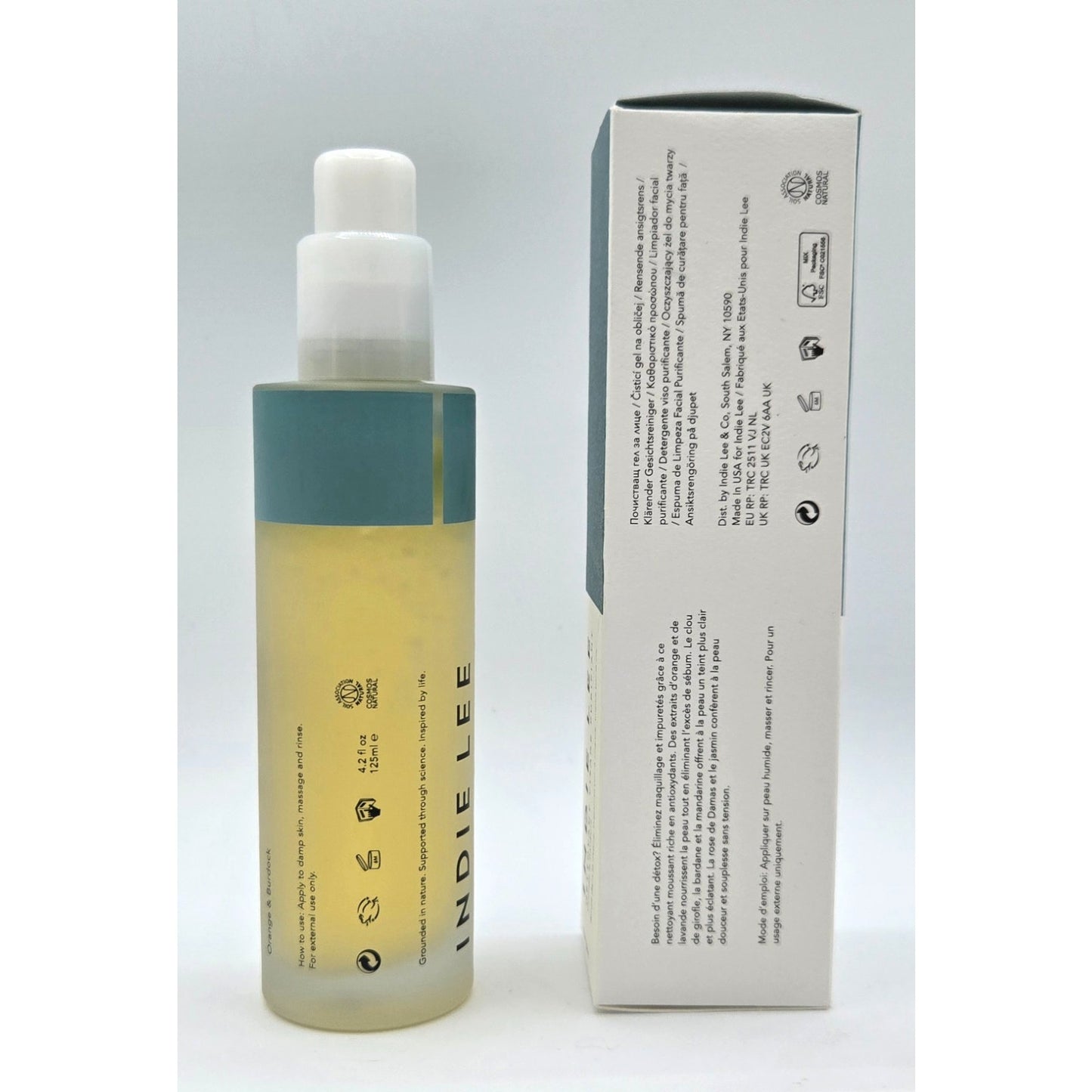 INDIE LEE Purifying Face Wash ~ 4.2 fl oz/ 125 ml Orange & Burdock ~ New in Box