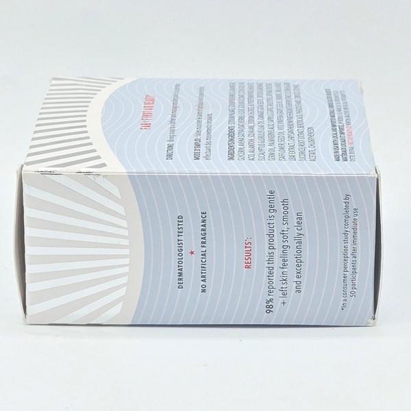 First Aid Beauty Gentle Cleansing Body Bar 4.5 oz in a light blue and white striped box.