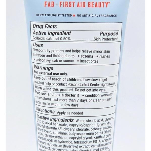 First Aid Beauty Ultra Repair Cream 2 fl oz tube with drug facts and ingredients.