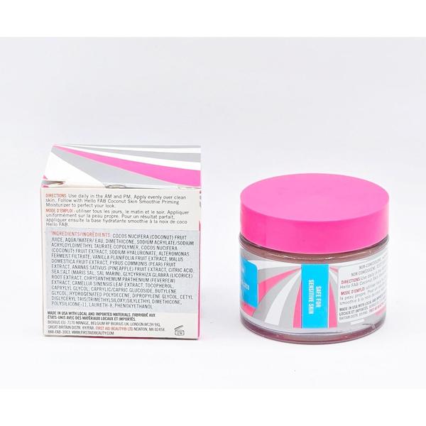 First Aid Beauty Coconut Water Cream 1.7 oz jar with pink lid and label, showing ingredients.