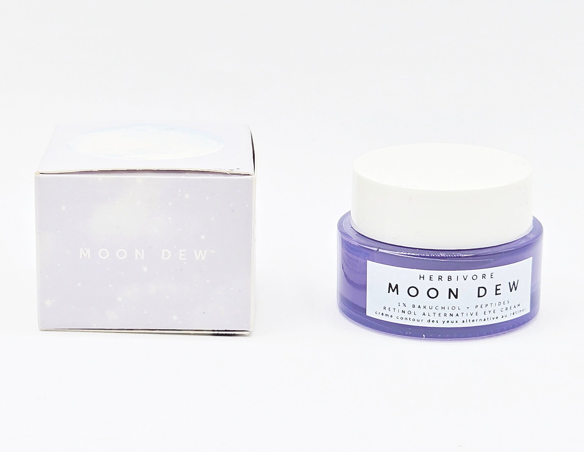 Herrivore Moon Dew skincare product with packaging on a white background