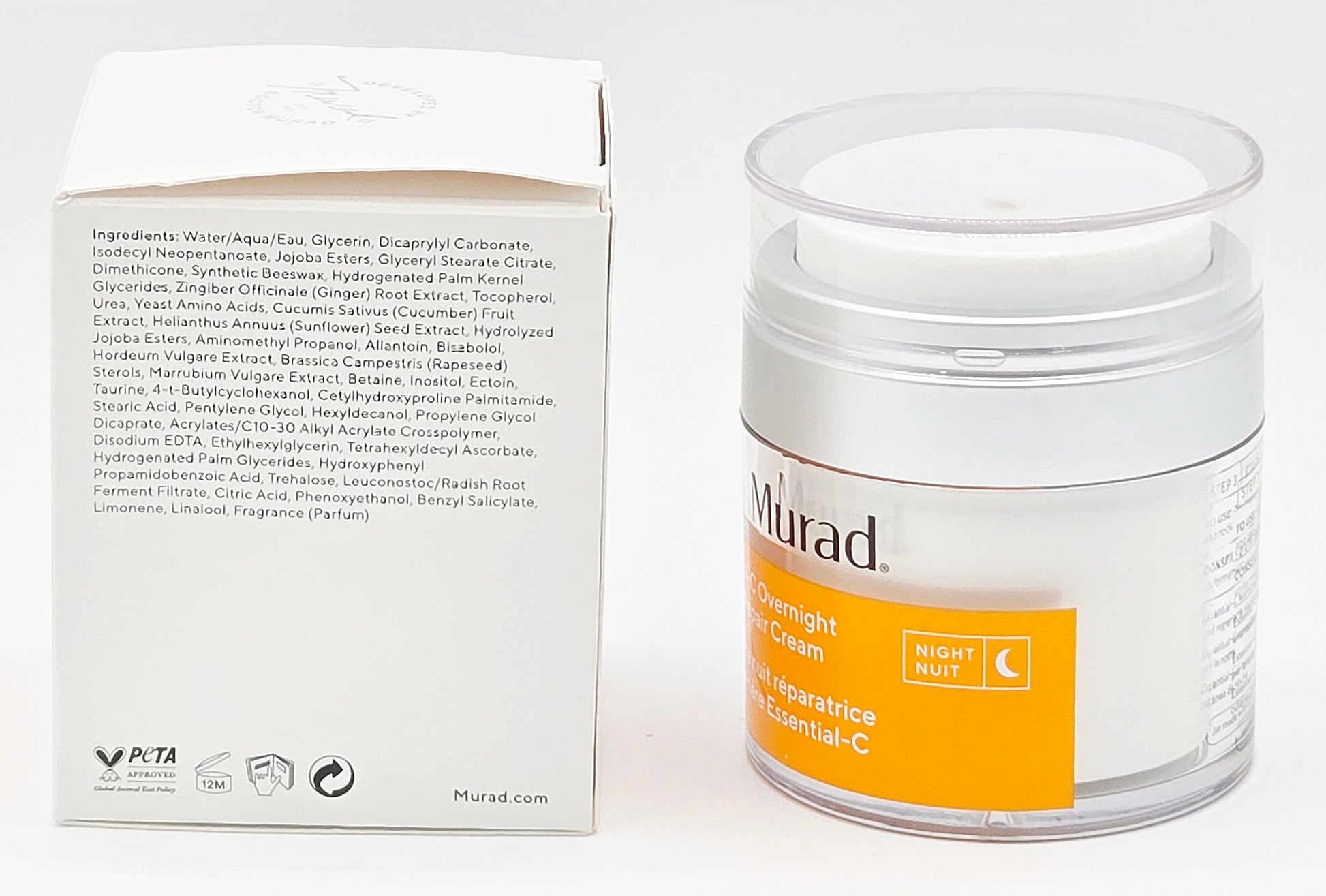 Murad skincare product with packaging on a white background