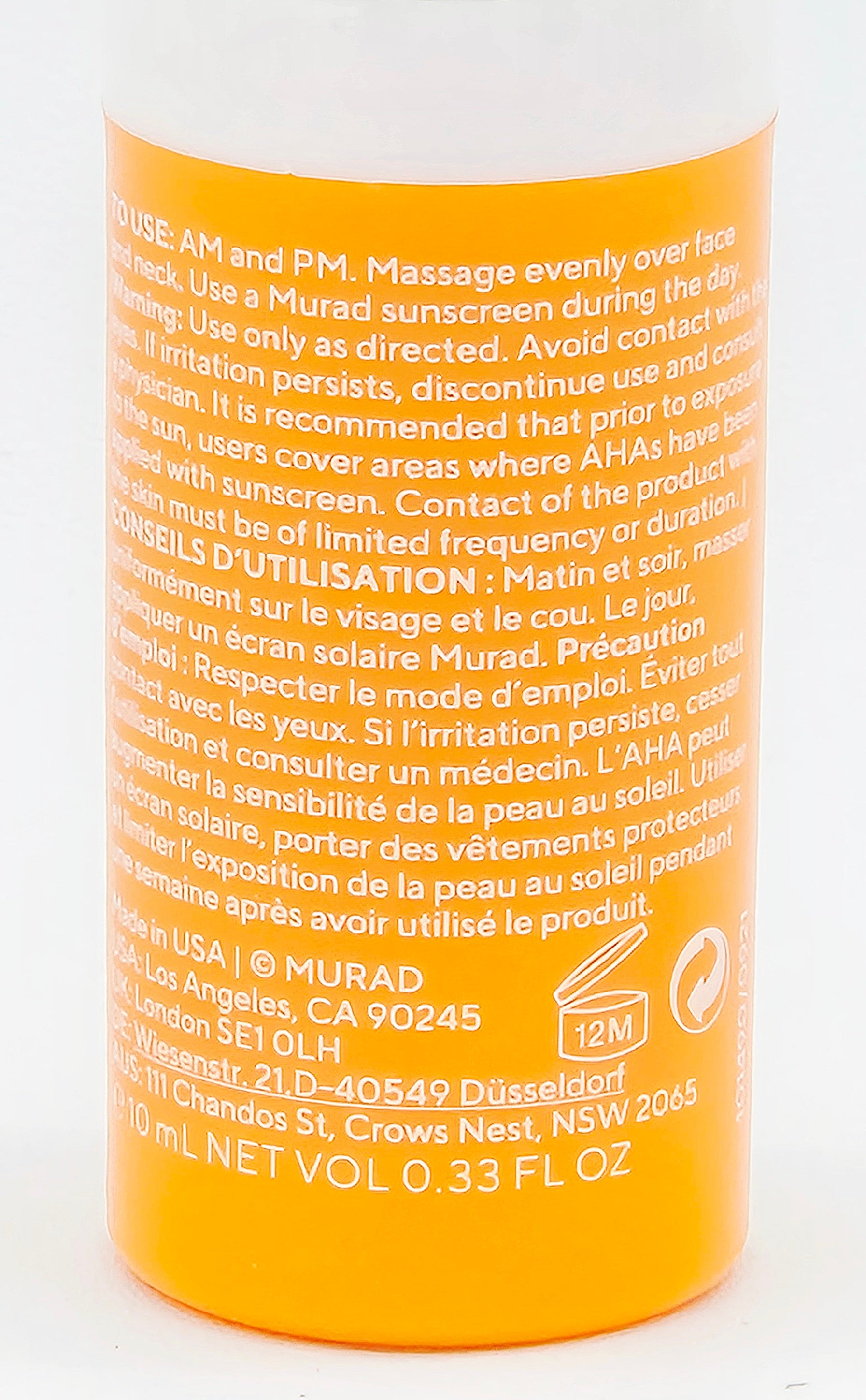 Yellow cylindrical container with text on a white background