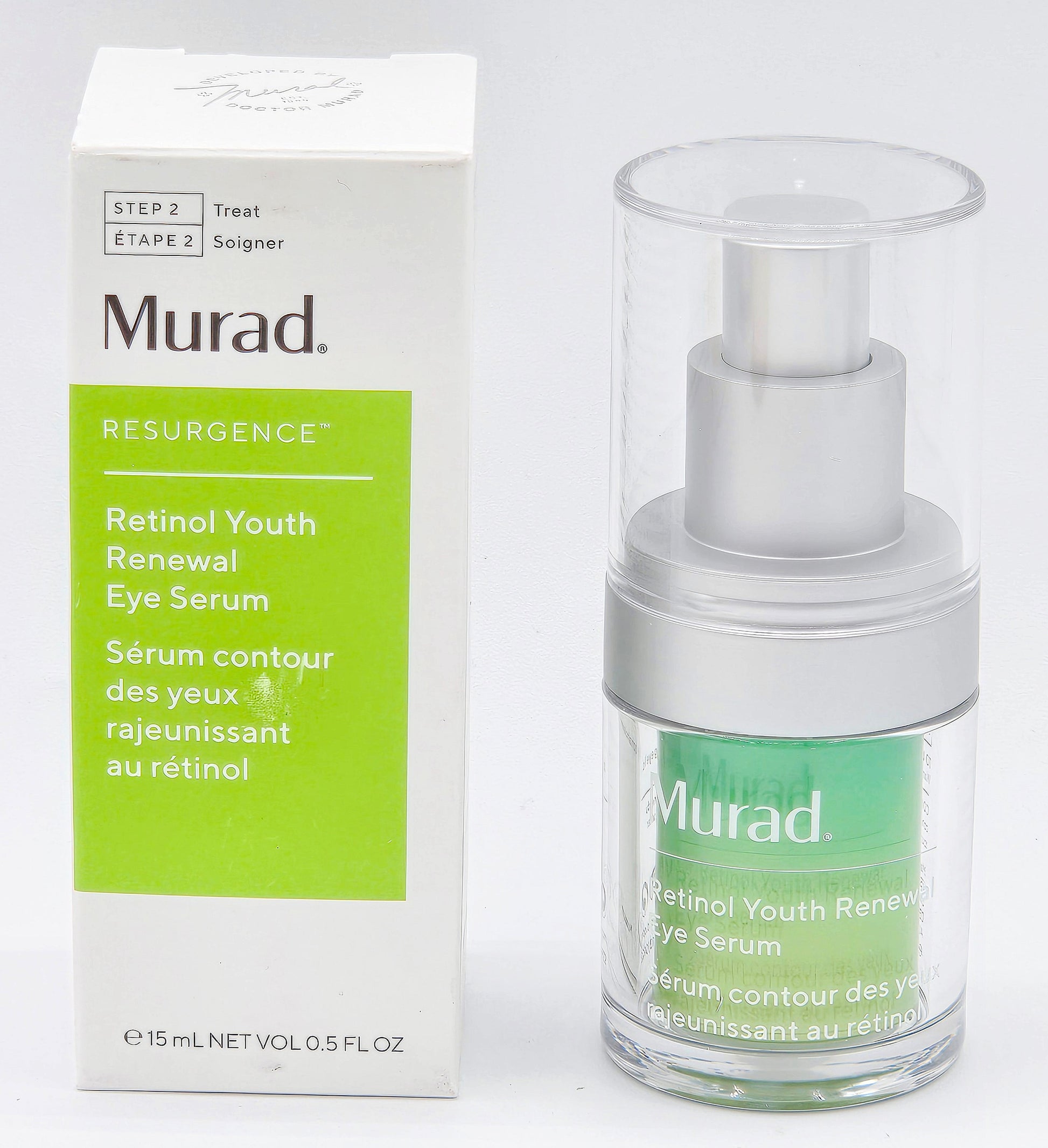 Murad Retinol Youth Renewal Eye Serum with packaging on a white background