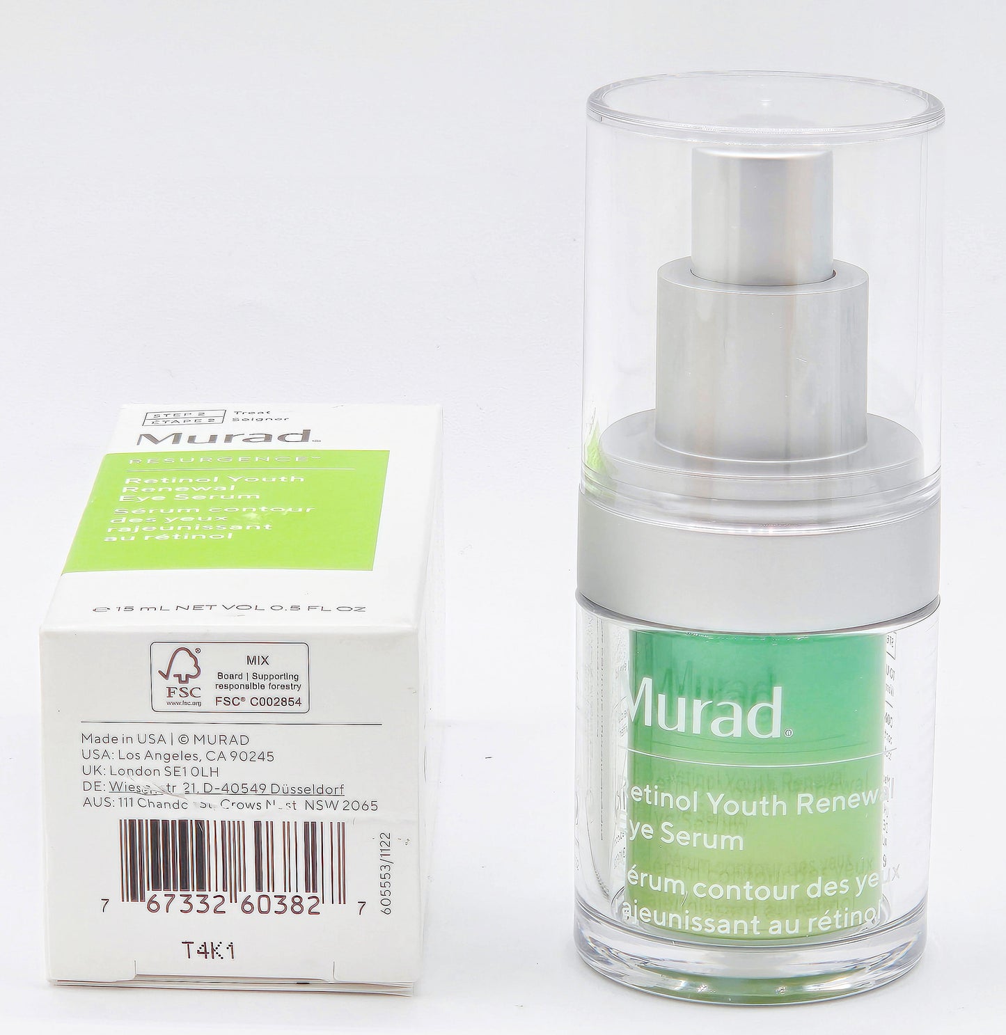 Murad Retinol Youth Renewal Eye Serum bottle and packaging on a white background