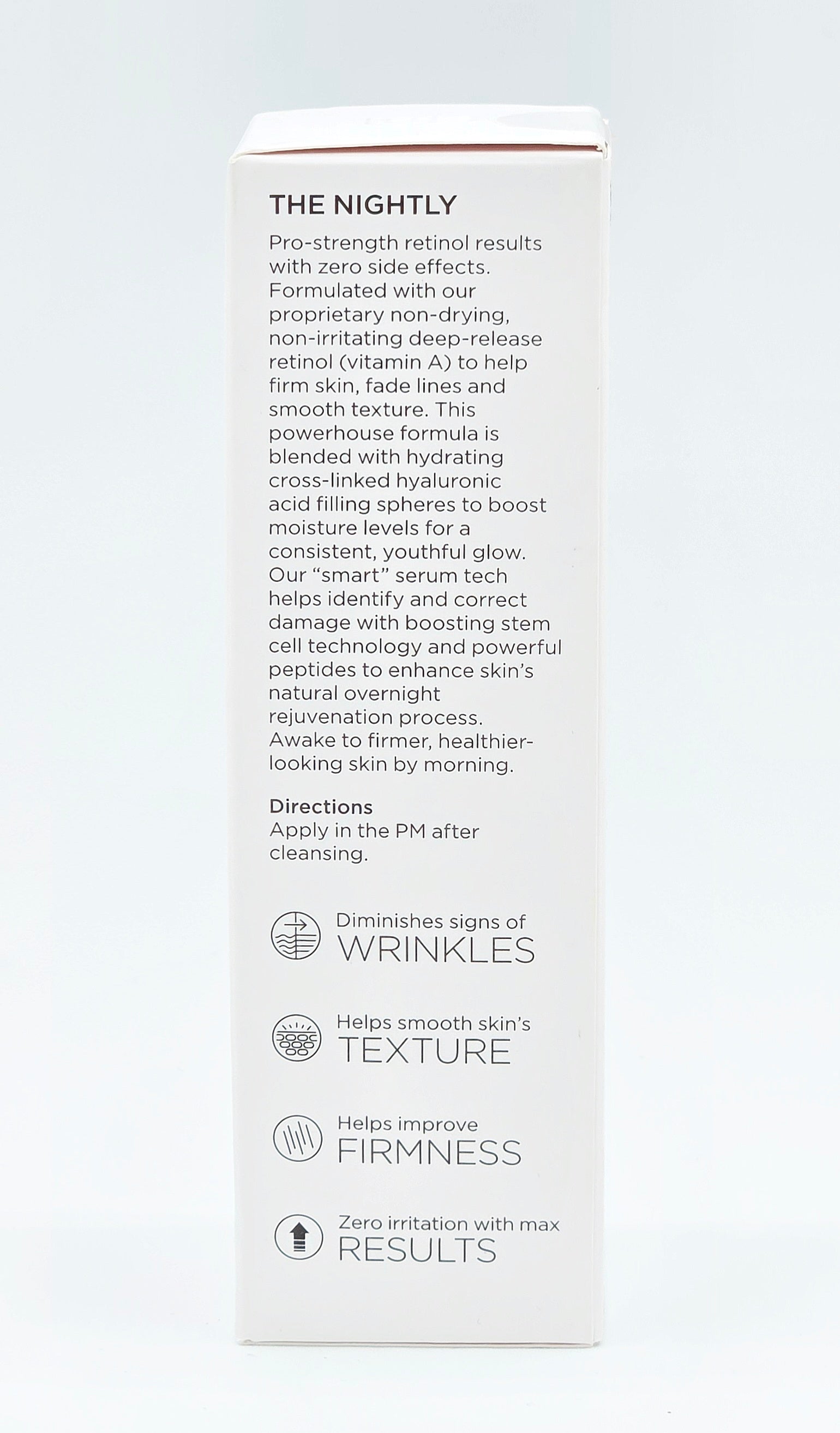 Product packaging with text on a white background