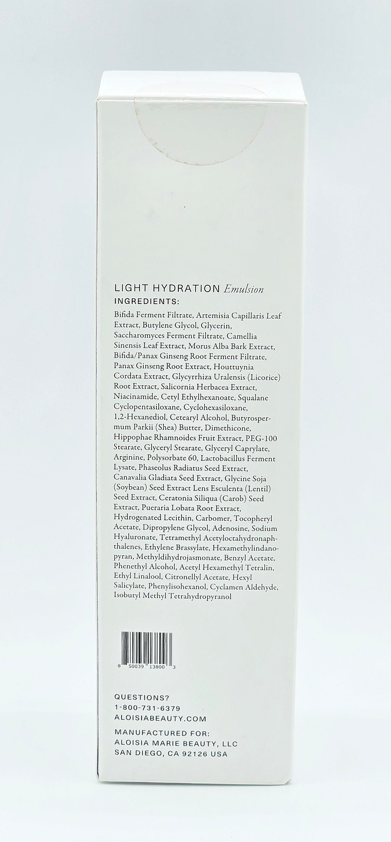 Aloisia Beauty Light Hydration Emulsion 4.05 fl oz.