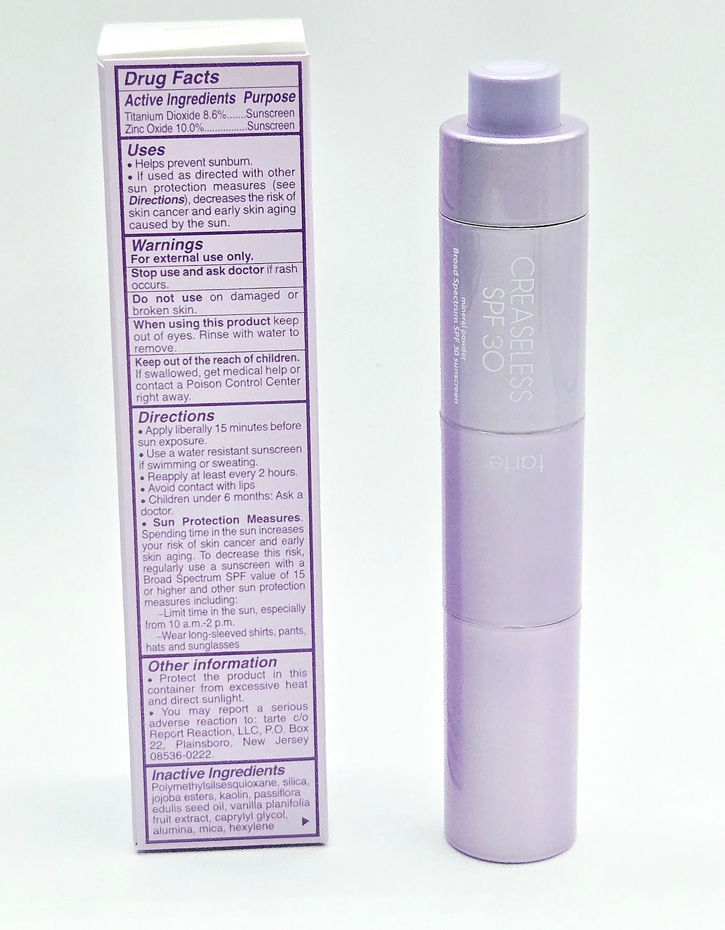 Tarte Creaseless SPF 30 Mineral Powder Sunscreen — Translucent 8 g
