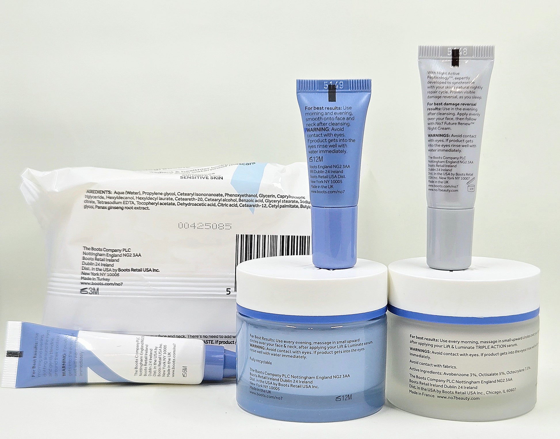 No7 Lift & Luminate and Future Renew six-piece skincare collection, alternate product view