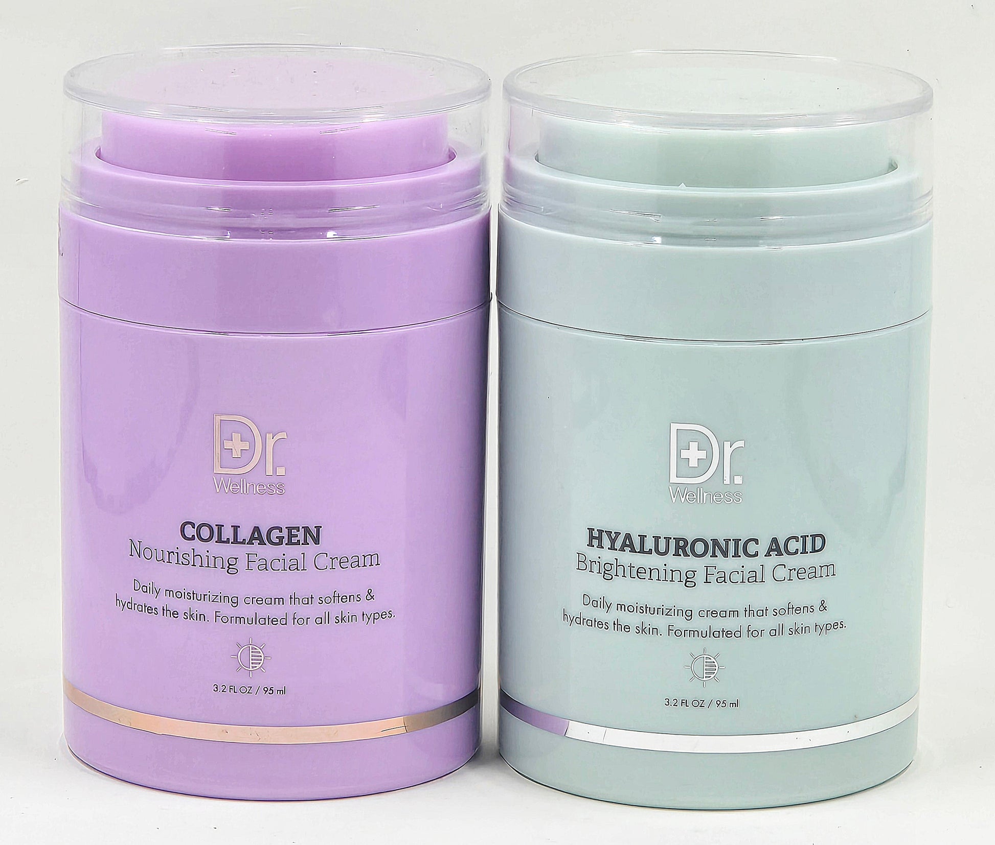 Dr. Wellness Collagen Nourishing and Hyaluronic Acid Brightening facial cream two-piece set