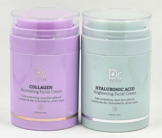 Dr. Wellness Collagen Nourishing and Hyaluronic Acid Brightening facial cream two-piece set