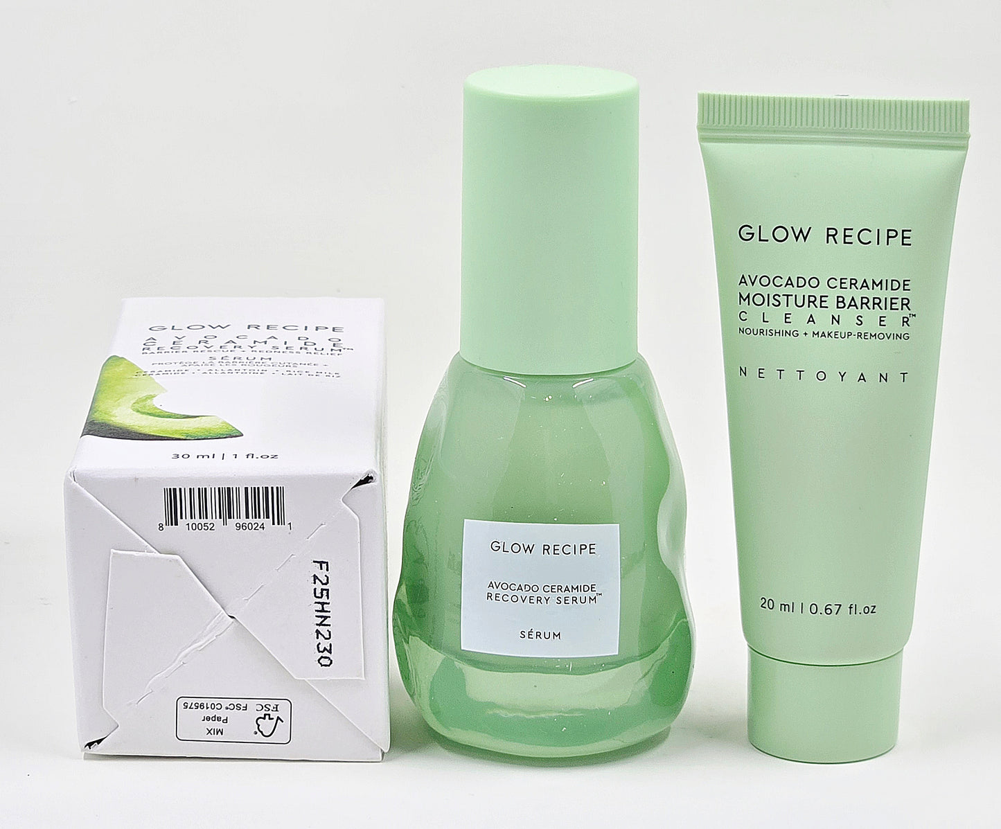Glow Recipe Avocado Ceramide Recovery Serum box showing product information and packaging details