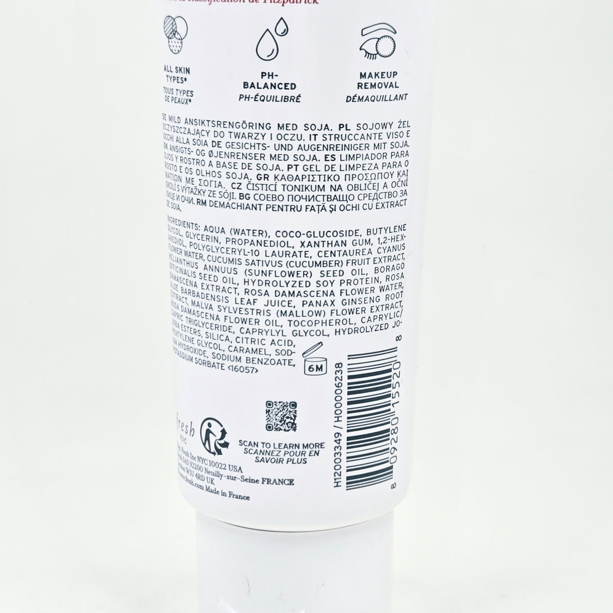 Fresh Soy Face Cleanser 150 mL package information