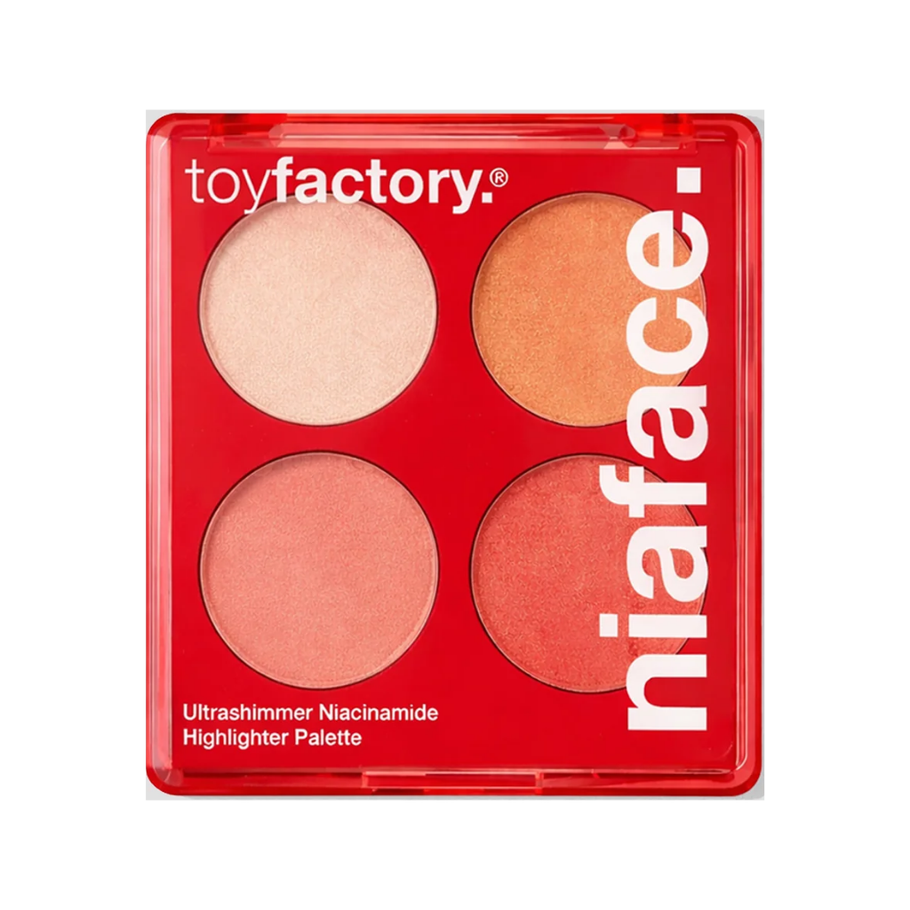 TOYFACTORY Niaface four-pan highlighter palette with clear lid