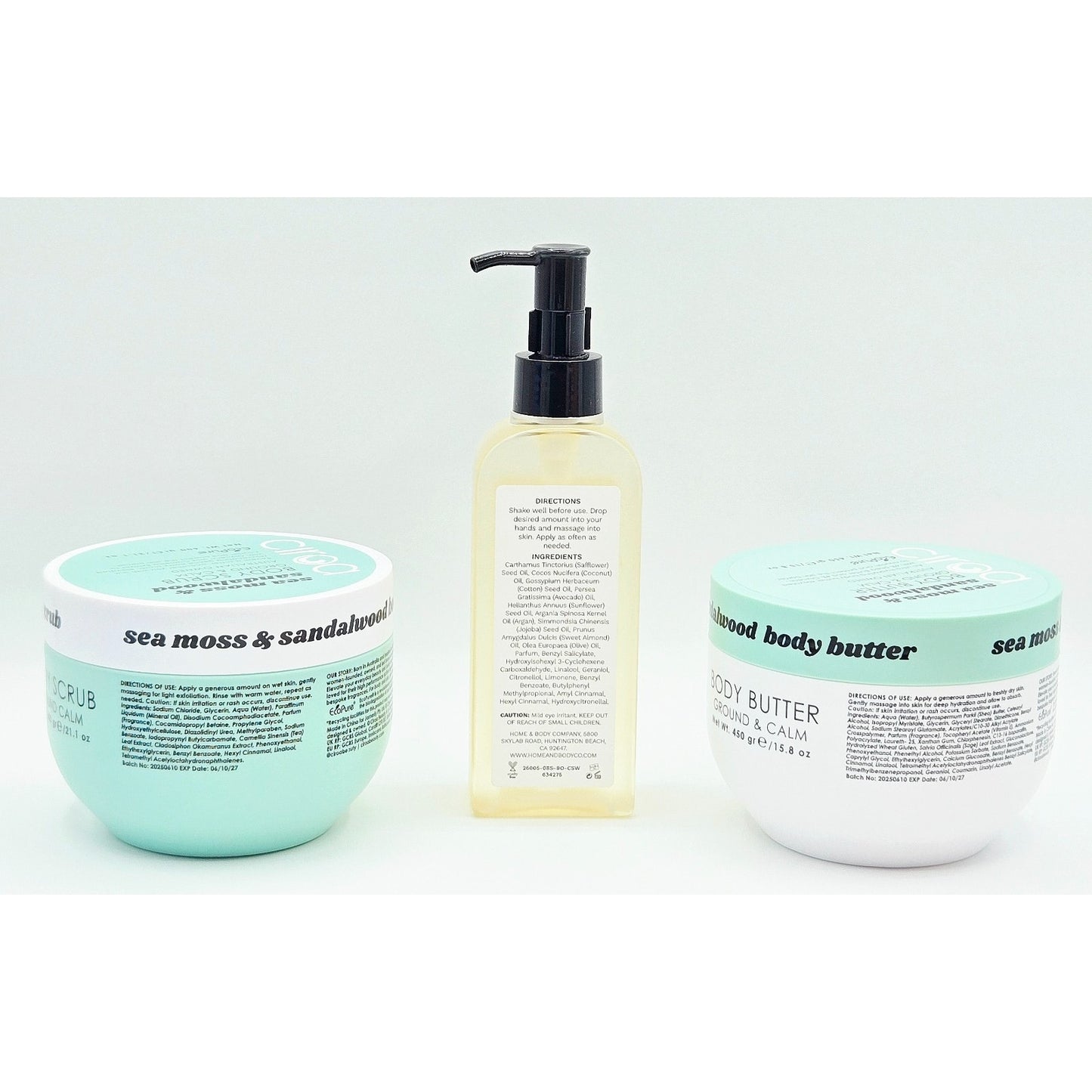 Ciroa Manuka Sea Moss & Sandalwood Body Butter, Body Scrub, Serenity Body Oil