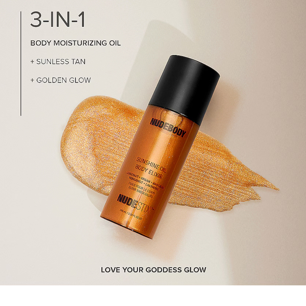 Nudestix Nudebody Sunshine Oil Body Elixir Golden Shimmer 100 mL / 3.38 fl oz