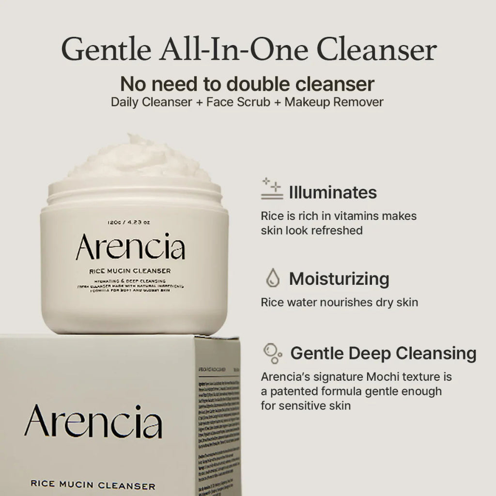 Arencia Rice Mucin Cleanser 120 g facial cleanser product image